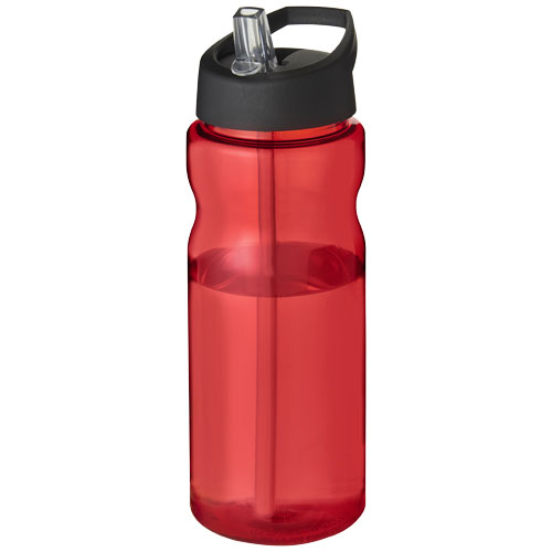 Bidon sport publicitaire plastique recyclé 650 ml H2O Eco Rouge / Noir